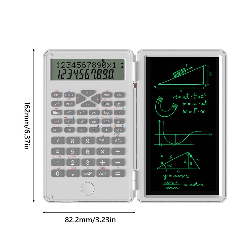 Scientific Calculator with Erasable Writing Board 240 Functions 2 Line