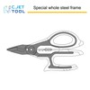 C.JET TOOL 7" Stainless Professional Electrician Scissors Multi-Grip Design Aluminium