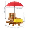 MIXXIDEA Wooden Squirrel Feeder Table with Water Bowl, Squirrel Picnic