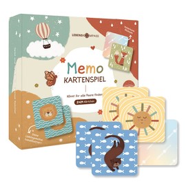 LEBENSKOMPASS® Memo Game for Children Loving Memory Game from 3 Years Educational Toy for Concentration - 48 Cards