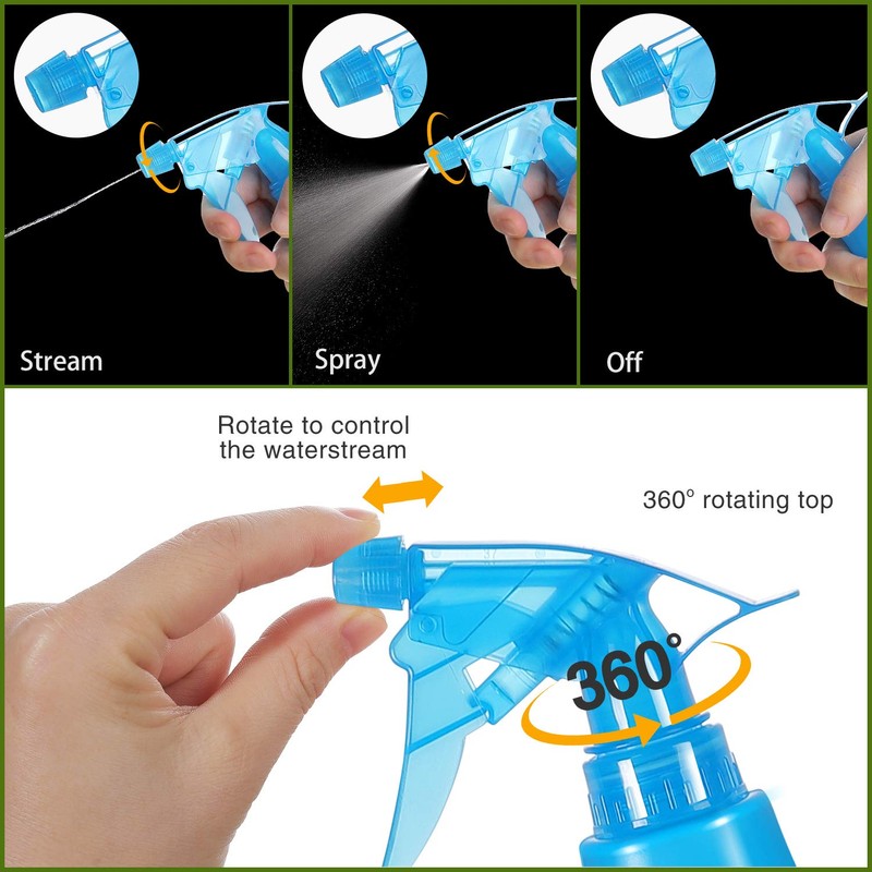 8 Oz Empty Plastic Spray Bottles with Adjustable Nozzle -