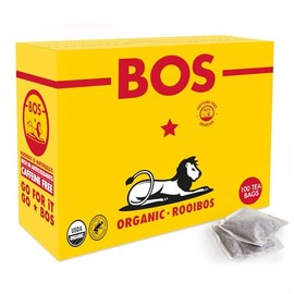 BOS Bolsitas De Té Rooibos Orgánico - 100 Unidades - Sin Cafeína, Naturalmente Dulce, Rico En Antioxidantes - Té Rooibos Orgánico Elaborado En Sudáfrica