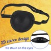 JJUNW Pack of 4 Black Eye Patches, Medical Eye Patch