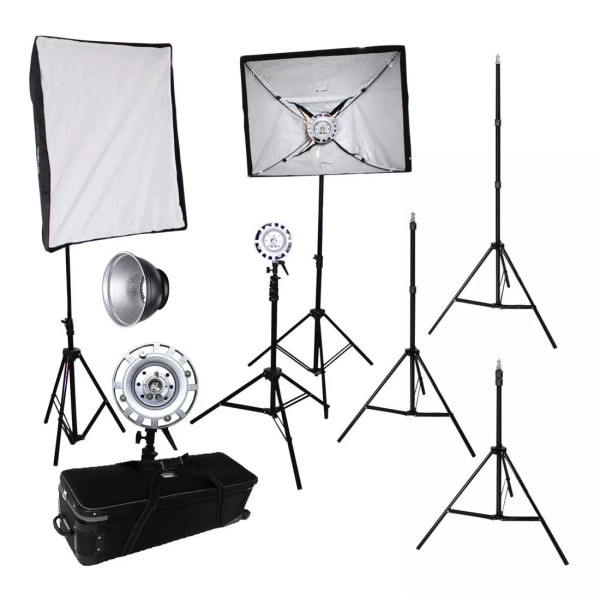 Strobe lite plus Flash Tripié Uso Rudo Set Desmontable Acero