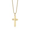 Metro Jewelry Gold Ion Plated Stainless Steel Cross Pendant Necklace