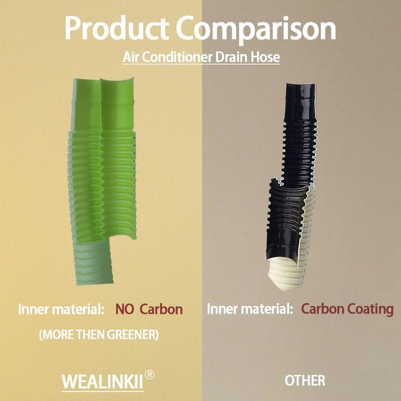 WEALINKII New Version 50ft Mini Split Air Conditioner Drain Hose,