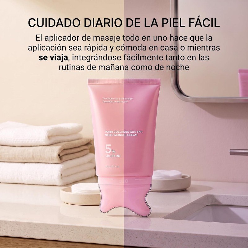 Crema para Cuello con PDRN y Gua Sha, Colágeno, 90