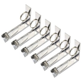 AIMALL 6pcs Stainless Steel Tablecloth Clip, 2.87x2.4x0.67in, High Strength Elastic Large Diameter Tablecloth Holder for Desktop, Dining, and Event Use