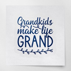 Decal Stickers Of Grandkids Make Life Grand (Navy Blue) Premium Waterproof Vinyl Decal Stickers For Laptop Phone Accessory Helmet Car Window Mug Tuber Cup Door Wall Decoration ANDSKUSe23864AB070722
