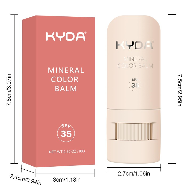 Mineral Color Balm, SPF 35 Multiuse Color Stick for Lips