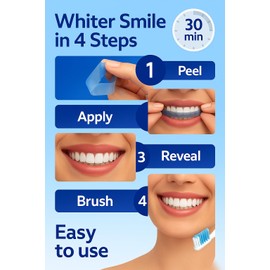 5D Advanced Teeth Whitening Strips Kit – 28 Pcs for 14 Treatments, Enamel-Safe, Non-Sensitive, Easy Home Use, Professional Tooth Whitener for a Brighter Smile