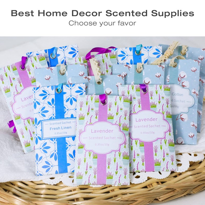 SCENTORINI Scented Sachet, Linen Fragrance Sachets for Drawers, Closets, wardrobe,