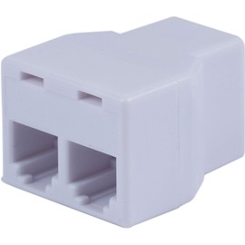 Power Gear White Duplex 4P4C in-Line Adapter, Extender for Home or Office, Ideal Used with Answering Machine, Modem, Fax Machine, 76570,1 Pack