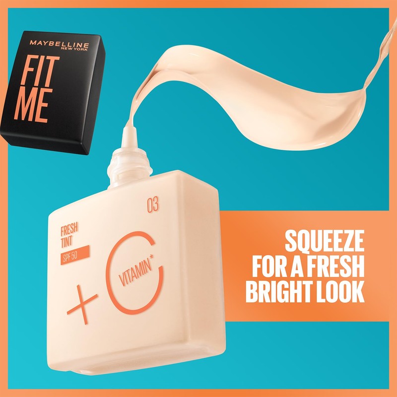 Maybelline Fit Me Fresh Tint Base de Maquillaje con Vitamina