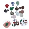 FUNOMOCYA 12pcs Mushroom Shape Decorations Crystal Stone Mushroom Sculpture Adornment