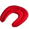 Linseed Neck Pillow with Chambers Organic Fabric Red Linseed Cushion