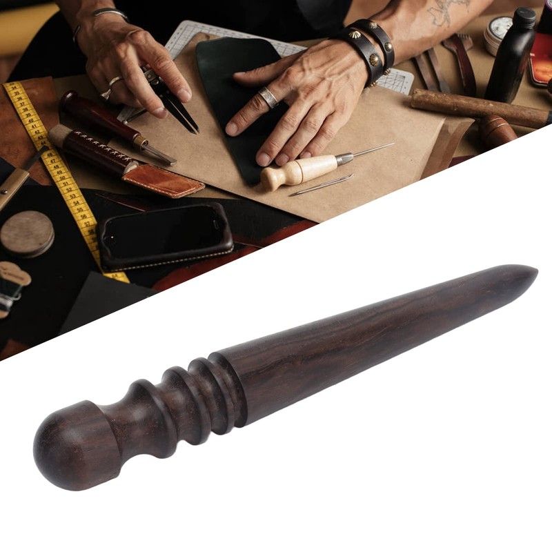 Qcwwy Leather Polisher Leather Edge Slicker Tools Polishing Rod Leather