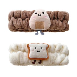 LOZTBUE 2pcs Universal Makeup Beauty Headband Soft Wristband Wristband Elastic Hair Band for Women Skin Care Spa Makeup Facial Cleansing etc