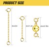 Gold Extension Chain, xlwen 1 Set Jewellery Extensions, Bracelet Extension.
