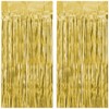 Pack of 2 Matte Gold Foil Fringe Curtains – Matte
