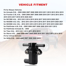 911-336 14930-7S000 EVAP Vapor Canister Purge Valve Solenoid for Infiniti & Nissan - QX56 2005-2010, Armada/Xterra 2005-2015, NV1500/NV2500/NV3500 2012-2021, Frontier 2005-2021, Pathfinder 2005-2012
