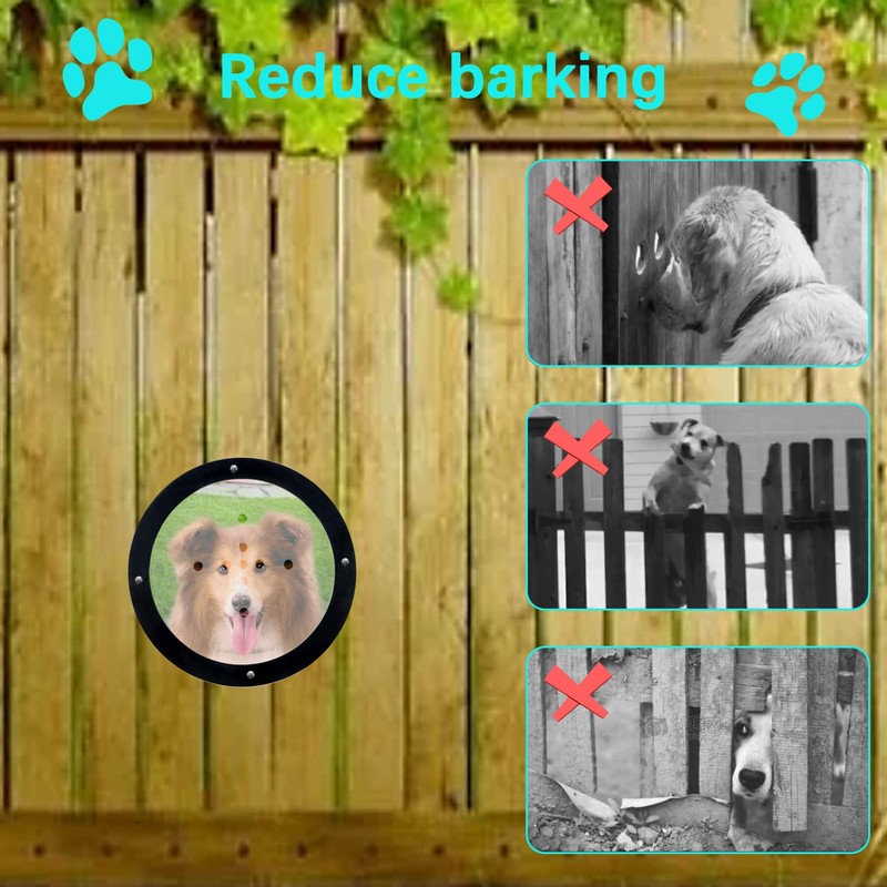 2-Pack 12.4" Acrylic Dog Fence Peek Window with Air Holes