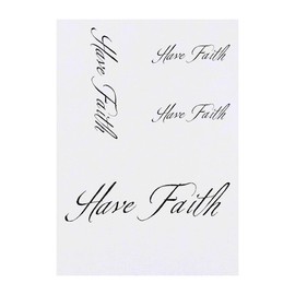 4 x 'Have Faith' Temporary Tattoos - Water Resistant, Skin-Safe, Non-Toxic Transfers, Mixed Sizes (TO00083862)