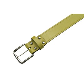 ATHLETIC SPECIALTIES Leather Baseball Belt 1-1/2" - Gold - Medium (29-34")