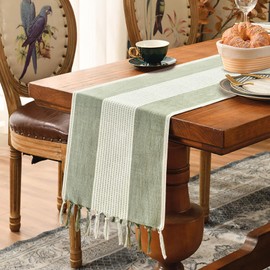Raxfekro Boho Table Runner 33 x 160 cm Table Runner Wedding Fashion Boho Country House Style Tassels Table Decoration Birthday Table Decoration Dining Table