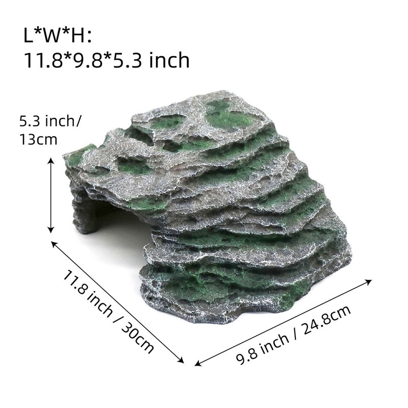 Large Reptile Hide Shale Scape Step Ledge, Reptile Cave Hideout,