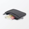 MUJI 84473869 Wrinkle Nylon Flat Pouch, Dark Gray, M, Approx.
