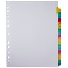 Q-Connect 20 Part A-Z Index Extra Wide Reinforced Multi-Colour Tabs