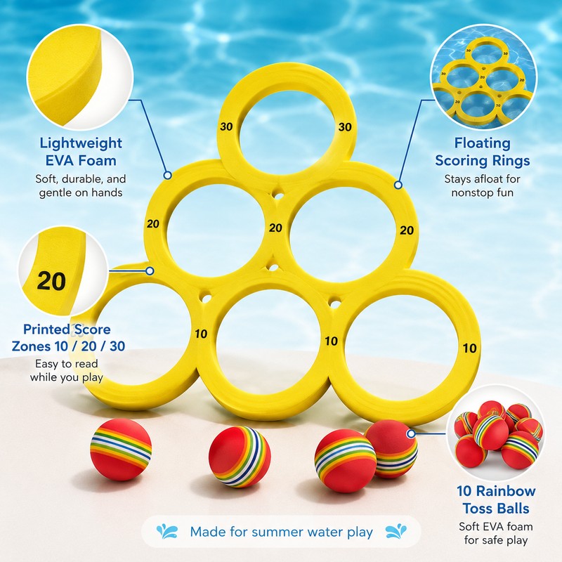 Floating Pool Toss Game Set for Summer Fun – EVA