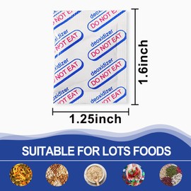 Oxygen Absorbers (10 Packs of 10), Food Grade Oxygen Absorbers for Long Term Food Storage in Vacuum Bag, Applicable to Mason Jars, Vacuum Storage Bags (100cc-100pack)