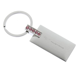 Ford Mustang Rectangular Shape Keychain (Pink)