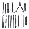 16pcs Stainless Steel Nail Clipper Eyebrow Scissors Pedicure Knife Manicure