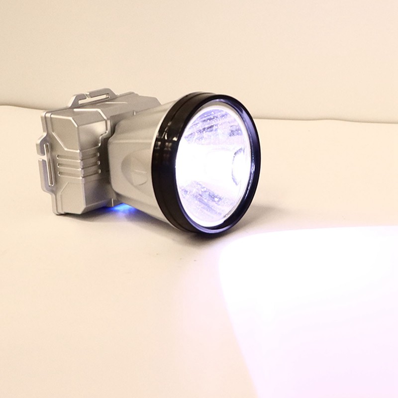 Super Bright Headlamp 90000lm Silver Rechargeable 1600mAh Battery Adjustable Headband