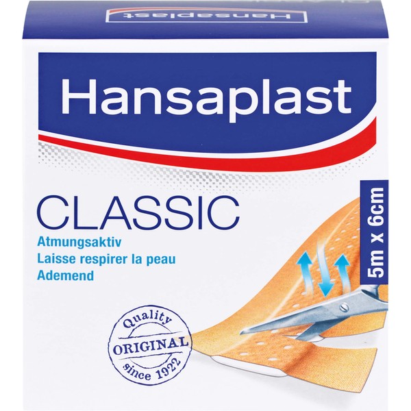 Hansaplast Classic Pflaster 5 m x 6 cm, 1 pcs. Patch