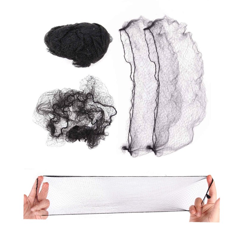 100 pcs Invisible Elastic Hair Nets for Long Hair, 42"