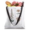 Foxglove Daisy Tulip Botanical Line Art Tote Bag