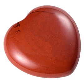 Morella Gemstone Heart Good Luck Charm, Stone Heart to Take with You, 3 cm, in Velvet Bag
