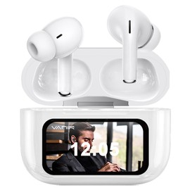 VANIR Bluetooth Headphones, Wireless Bluetooth 5.4 Sports In-Ear Headphones Active Noise Cancelling (ANC), 36 Hours Playtime, Intelligent Touch Screen, HiFi Stereo Earphones for Work and Study