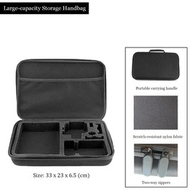 Pikioraz Camera Accessory Bag for Action Camera, Carry Bag Compatible with Gopro, Portable Protective Case for GoPro Hero 10 9 8 7 6 5 4 3 2, black, Accessory bag