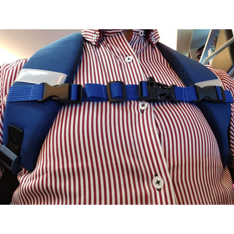 Amlrt Backpack Chest Strap- Nylon - Adjustable Universal (blue)