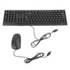 Keyboard and Mouse Combo Black Waterproof 104 Keys Anti Slip