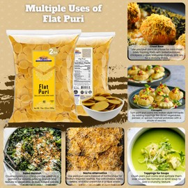 Rani Pani Puri Coins 32oz (2lbs) 907g, Bulk Pack 330-335 Coins ~ Uncooked, Microwaveable wheat and Semolina Coins ~ All Natural | Vegan | NON-GMO