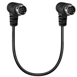 HUHANGGod S-Video Mini 8-Pin DIN Cable Double 90 Degree Male to Male Adapter for TV Receiver TV Monitor Projector (50 cm)