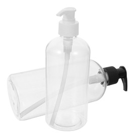 ULTECHNOVO 2pcs Empty Pump Lotion Bottle Press Pump Dispenser with Interchangeable Heads for Lotions Shampoos and More Design for Easy Dispensing