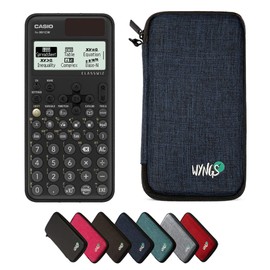 Casio fx-991CW with protective bag from WYNGS in blue - basic set (English)