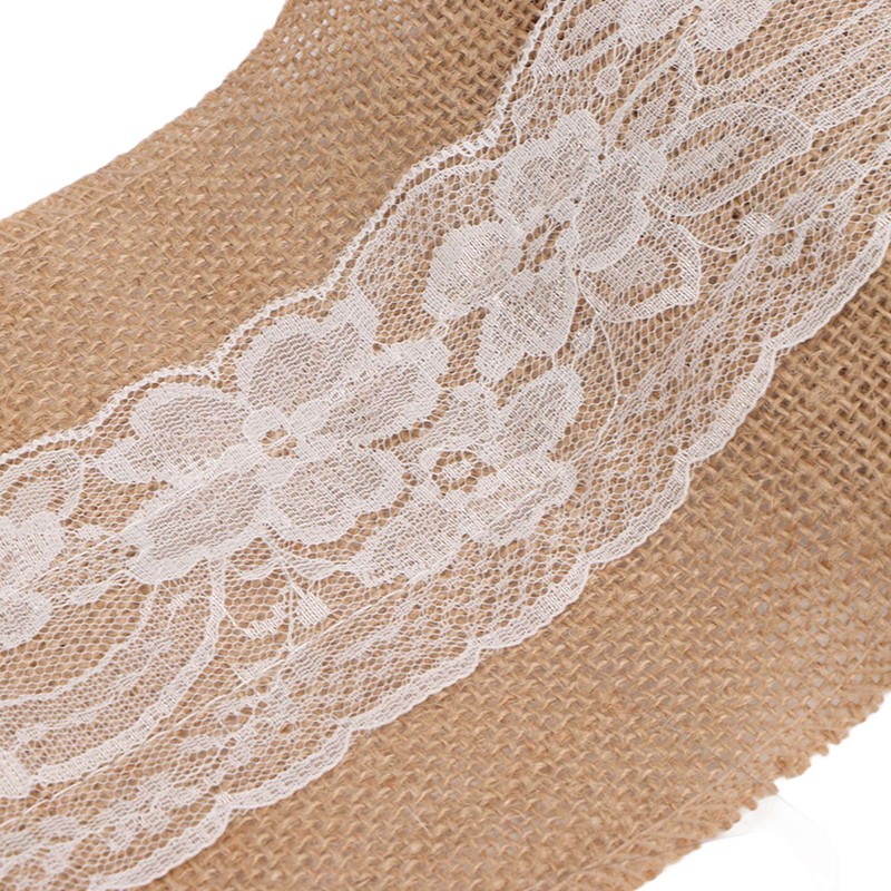 3 Rolls Jute Lace Ribbon Simple Elegant Jute Lace Ribbon
